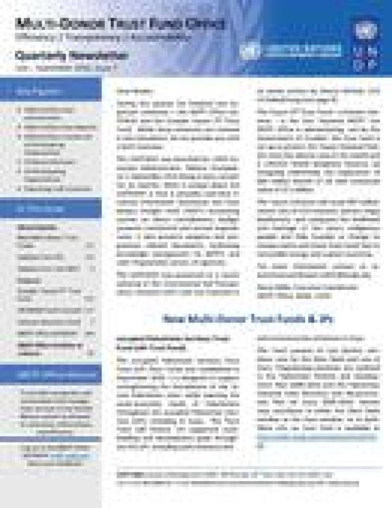 Third Quarter 2010 MDTF Office Newsletter Third Quarter 2010 MDTF Office Newsletter